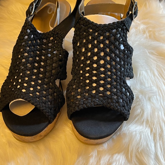 NWT-So brand black cork wedges size 9 - Picture 5 of 9